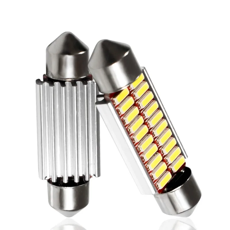 2 шт. гирлянда 31 мм 36 39 42 Светодиодная лампа C5W C10W супер яркая 4014 SMD Canbus без ошибок