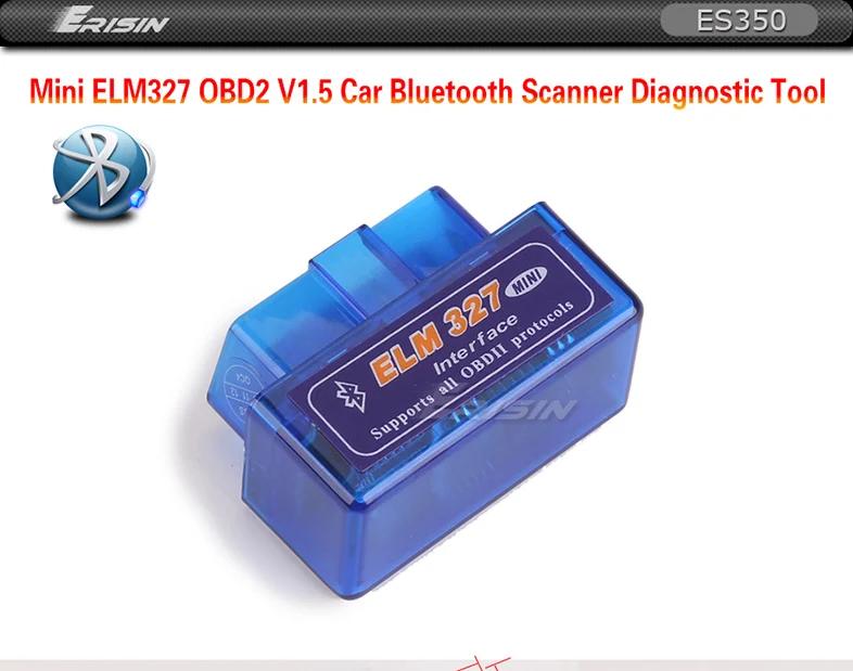 Erisin ES350 мини ELM327 OBD2 V1.5 автомобиля bluetooth-сканер диагностический инструмент