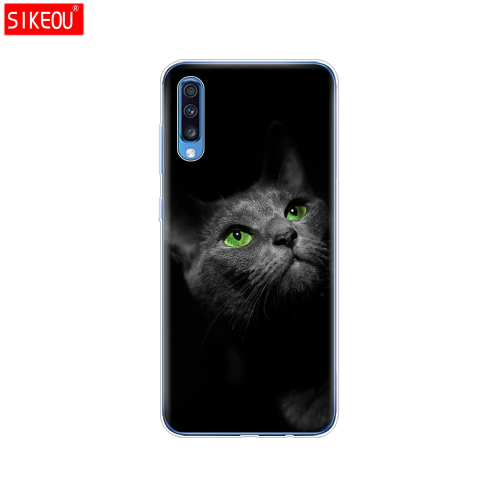 For Samsung A70 Case Soft TPU Phone Back Cover For Samsung Galaxy A70 silicon Cases Coque Capa A 70 A705 A705F bumper Cat - Цвет: 12079