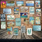 Mike86 Летняя Пляжная металлическая табличка с надписью Life Love, римская настенная табличка Нью-Йорка, Оловянная табличка, ретро сувениры, праздничный подарок, FG-250