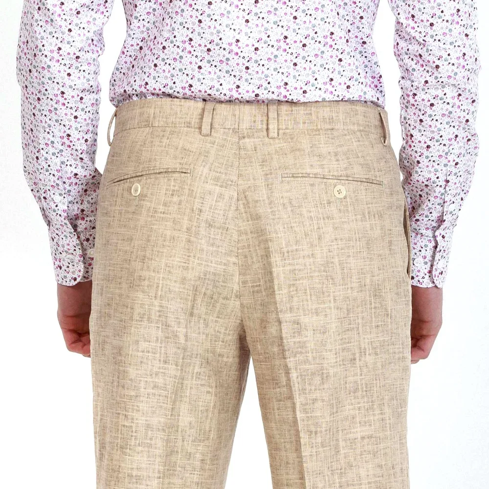 Мужские строгие брюки тонкие прямые верблюжьего цвета без железа выдающийся