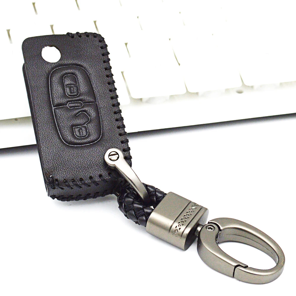 Для Citroen C2 C3 C4 C5 C6 C4L C8 Пикассо Xsara Quatre кожаный чехол Key автомобилей держатель для