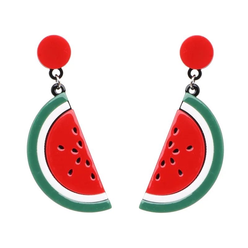 New Arrival Fashion Green Avocado Drop Earrings Exaggerated Big Fruit Cool Punk Jewelry Accessories Women |