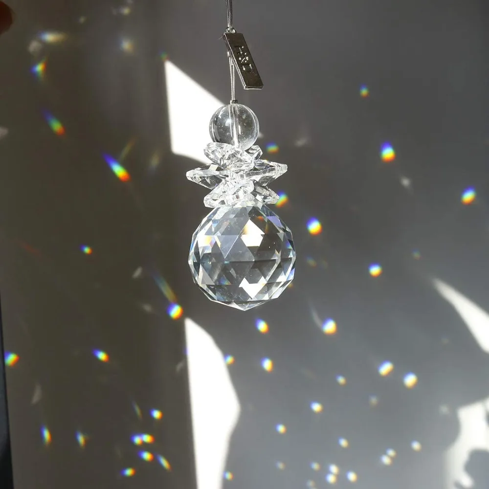 H& D гирлянда чакра спектры Радуга Suncatcher хрустальные подвески для частей люстры фэн-шуй призма для подвешивания капель(многоцветный