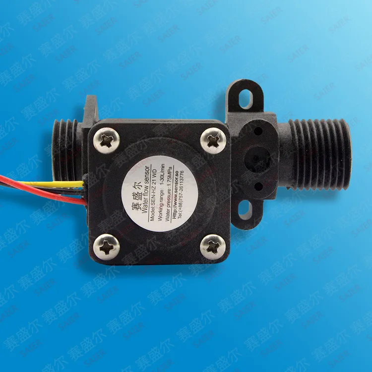 

2PCS Water Flow Meter Flowmeter Hall Flow Sensor indicator counter caudalimetro water heater 1-30L/min 1.75MPa 4.5-18V