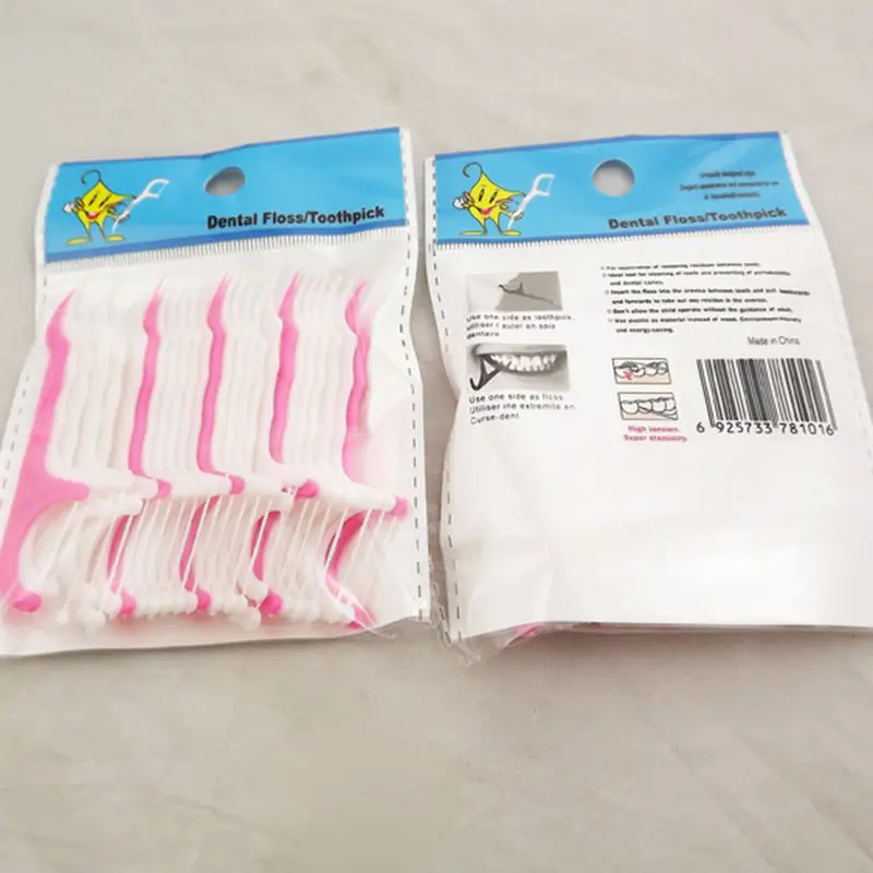 50 шт. пластиковый стоматологический Стик для зубной нити нейлоновая проволока