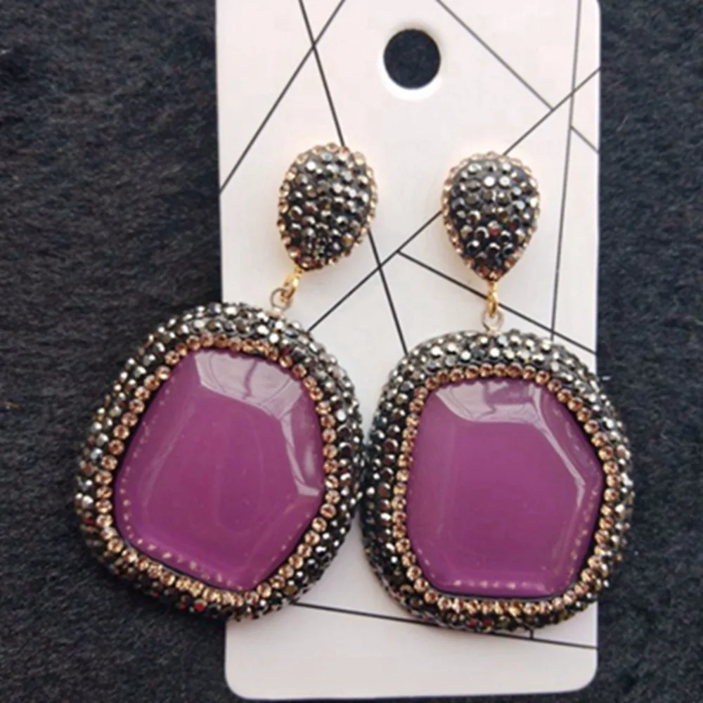 5 пар серьги-капли с камнями для женщин модные черные серьги со стразами женские