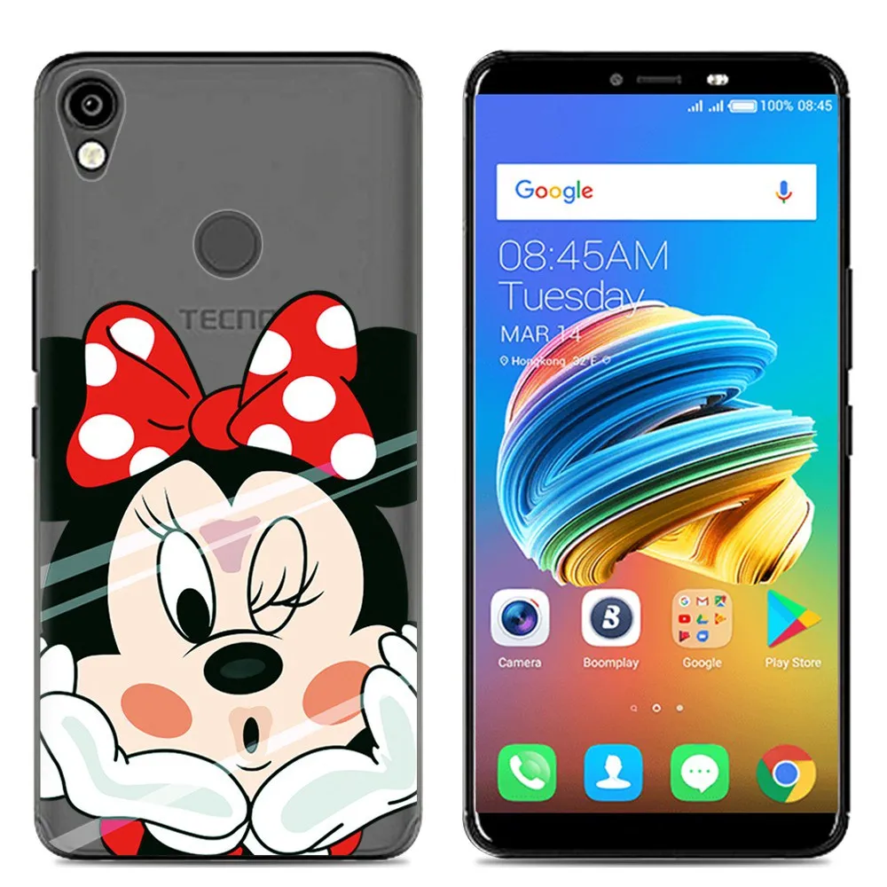 TECNO KA7/Spark2 чехол 6 0 &quotСиликоновый ТПУ Мягкий задний Чехол мультяшный мраморный