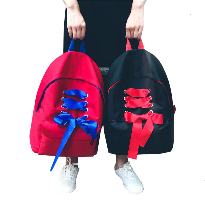 Рюкзак с бантом и лентой в стиле Харадзюку школьные ранцы для девочек-подростков