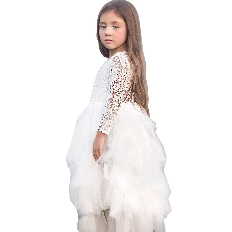 От 3 до 8 лет Robe fille принцесса пачка розовый лето весна девочки кружевные платья платья для маленьких девочек Детские платья