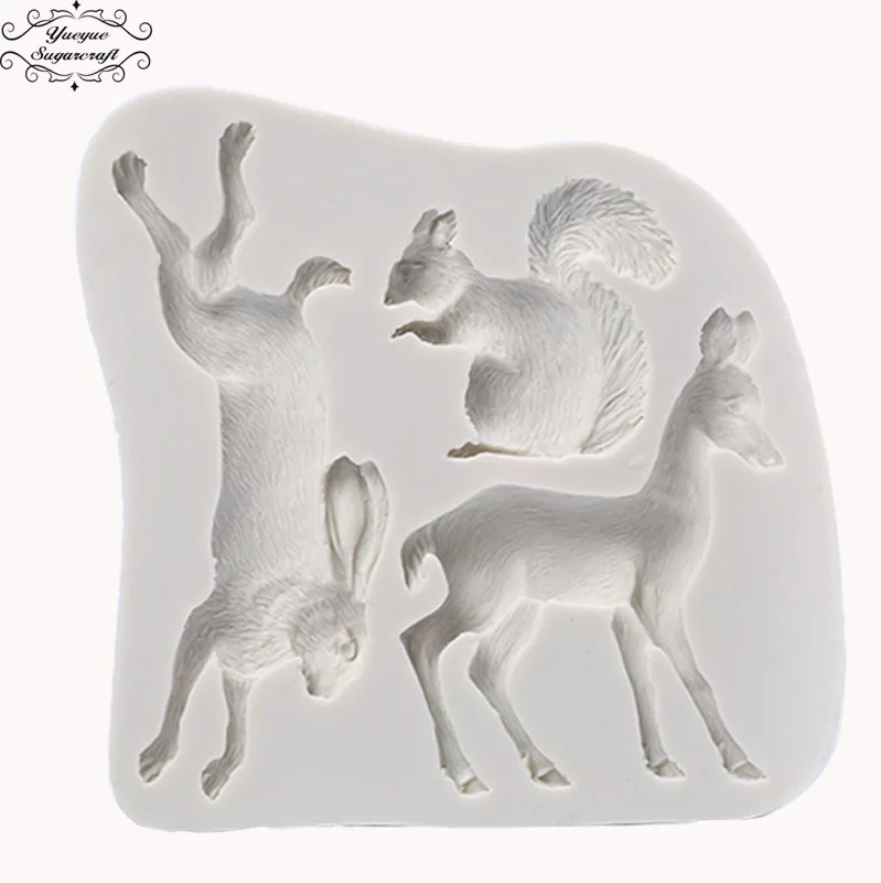 Yueyue Sugarcraft рождественские животные олень искусственная помадка форма для