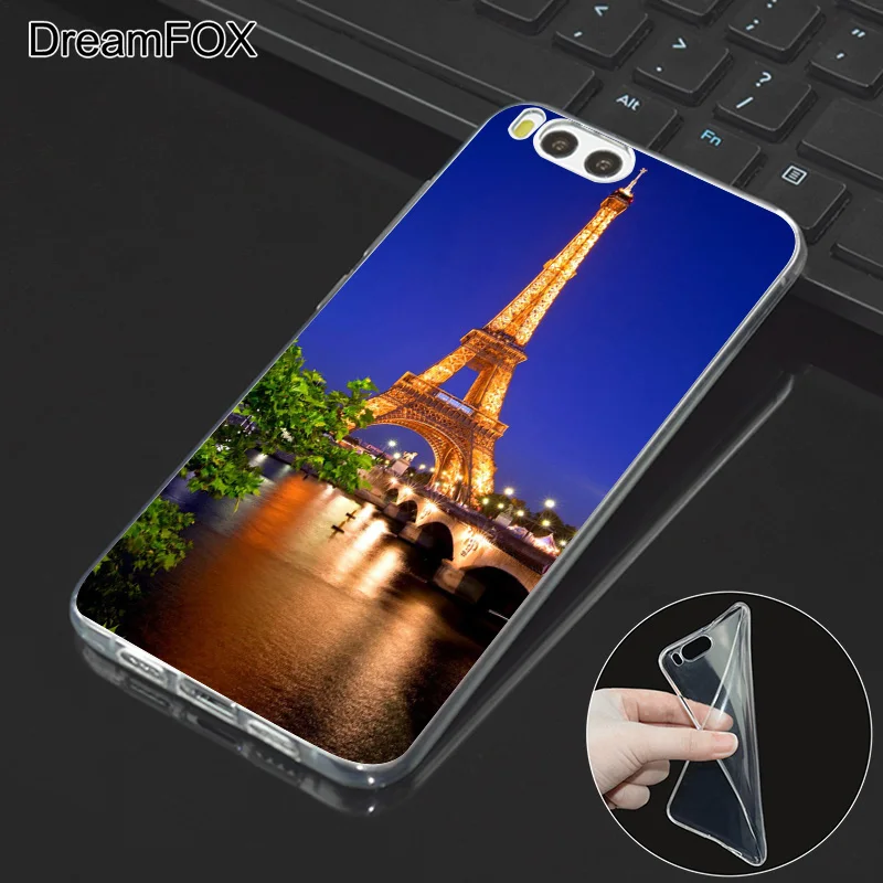 DREAMFOX M122 Париж Эйфелева башня Мягкий ТПУ силиконовый чехол для Xiaomi Mi Note 2 3 4 5 6 8 SE M5 4C