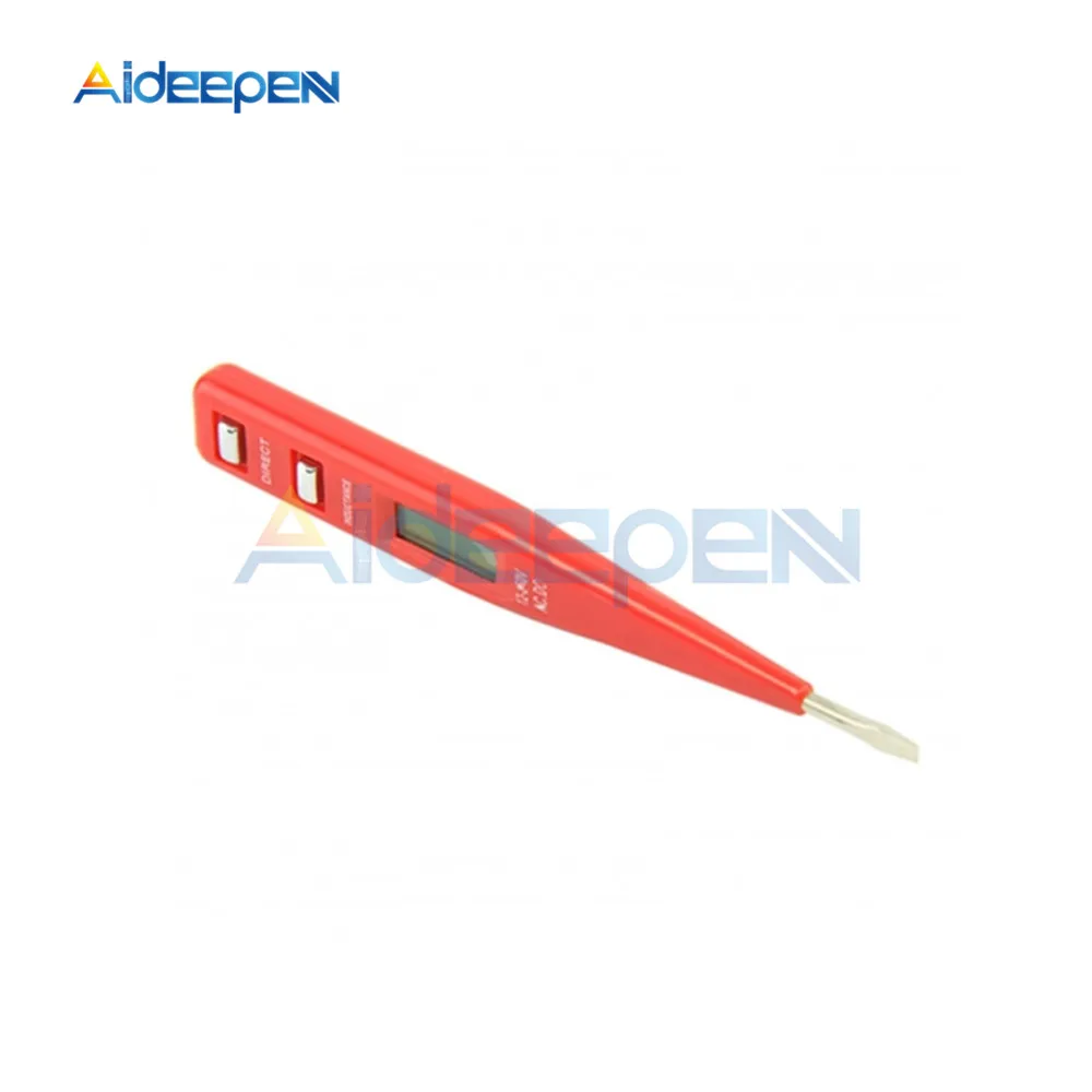 AC DC 12 V-250 V ручка тестера напряжения lcd цифровой AC/DC Детектор напряжения непрерывность обнаружения напряжения Ручка детектор индукции сенсор