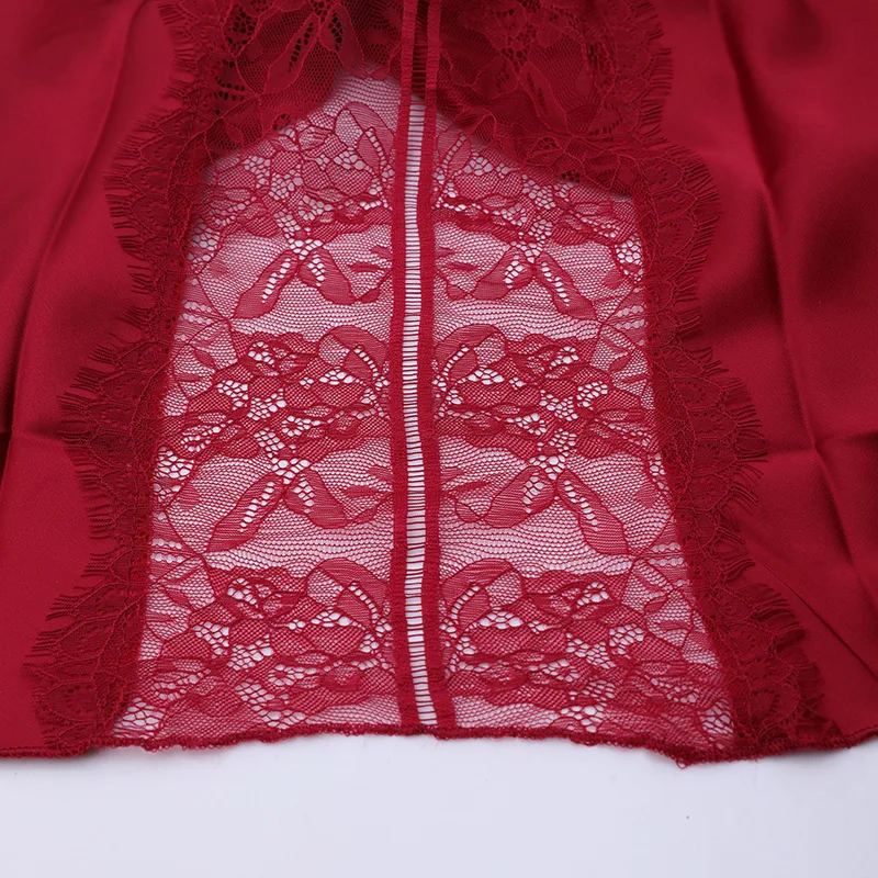 Женские шелковые пижамные комплекты Сексуальная кружевная пижама в стиле