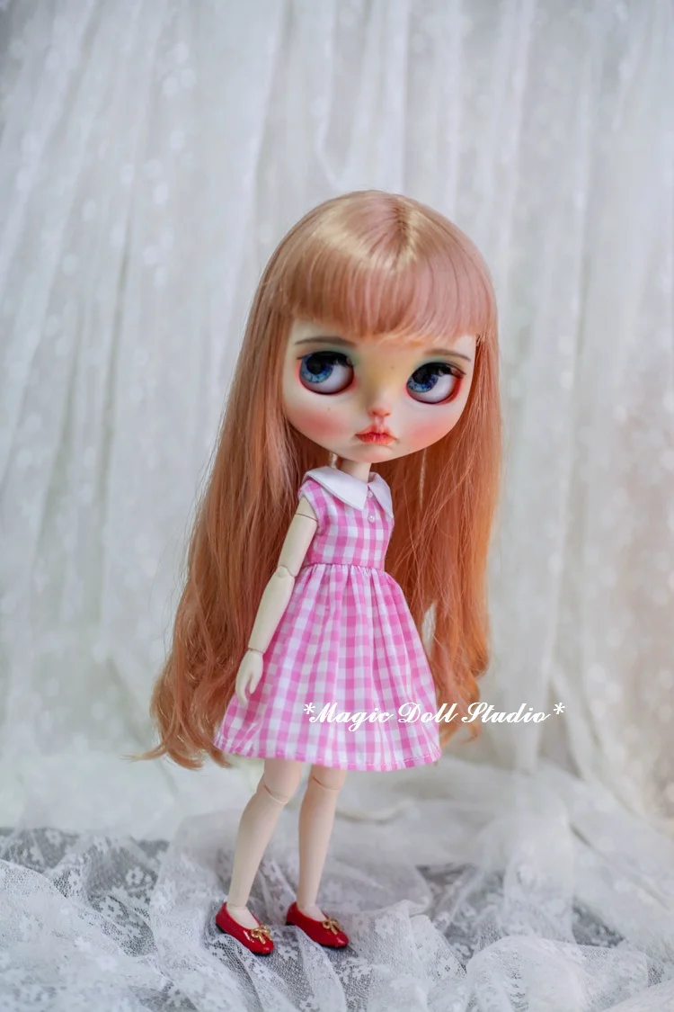 [MG688] Новинка года Neoblythe куклы наряды# черный жилет в сетку платье для Neoblythe Azone OB24 куклы в розницу