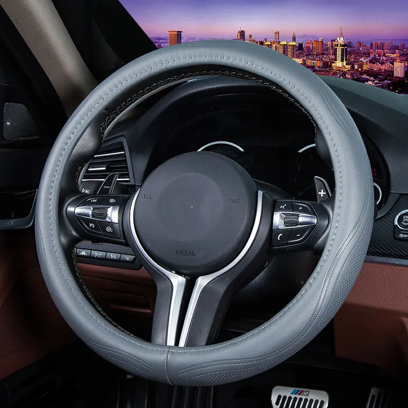 Чехол рулевого колеса автомобиля из натуральной кожи автомобильные аксессуары