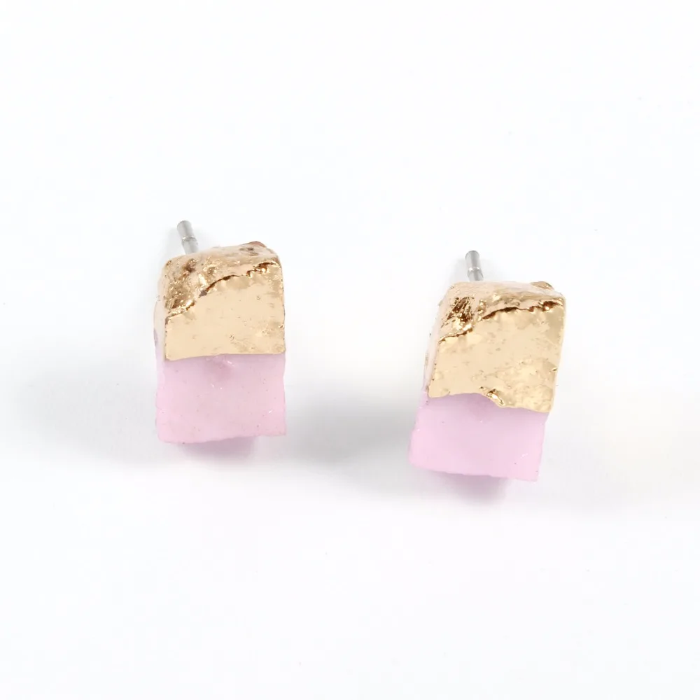 Chic Female Pierced Ear Studs Small Geometric Earings For Women Jewelry Trendy Resin Stud Earrings Earstud Cute E143 | Украшения и