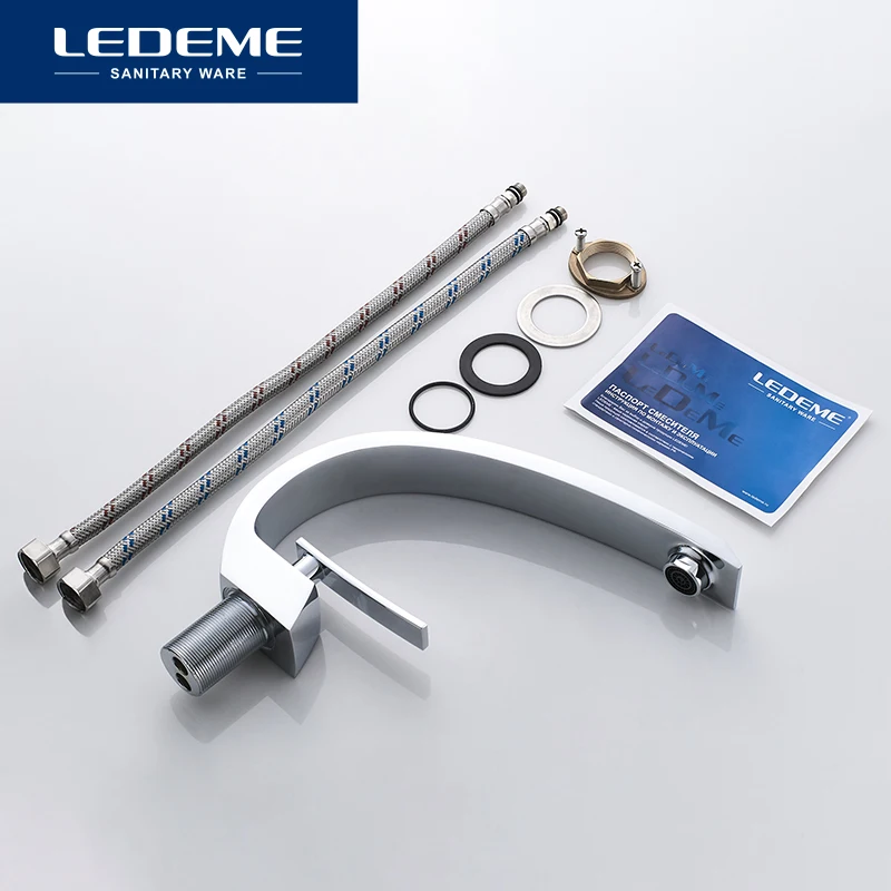 Смесители для раковины LEDEME смеситель ванной комнаты латунный Смеситель одна