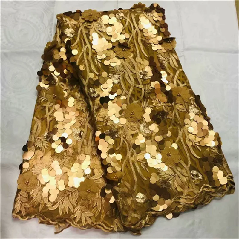 Новый дизайн красный цвет французские нигерийские кружева ткань Высокое