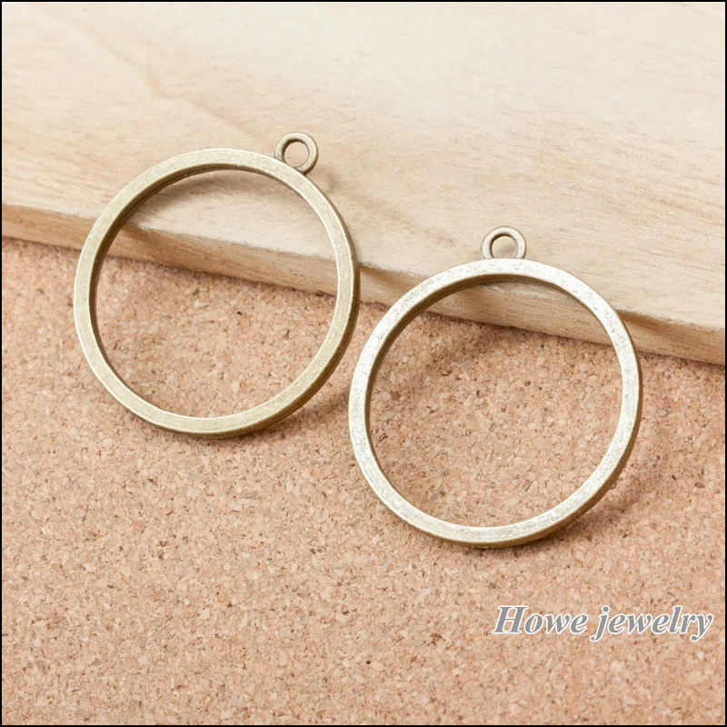 30 шт. винтажные подвески кольцо кулон старинная бронза подходит для браслетов