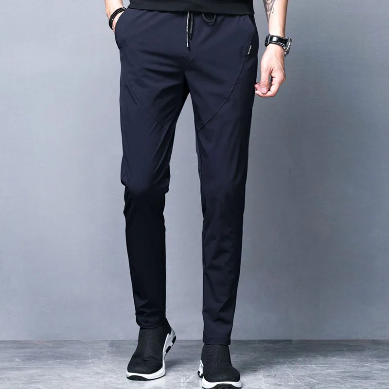 Мужские весенне летние тонкие брюки высокого качества повседневные мужские