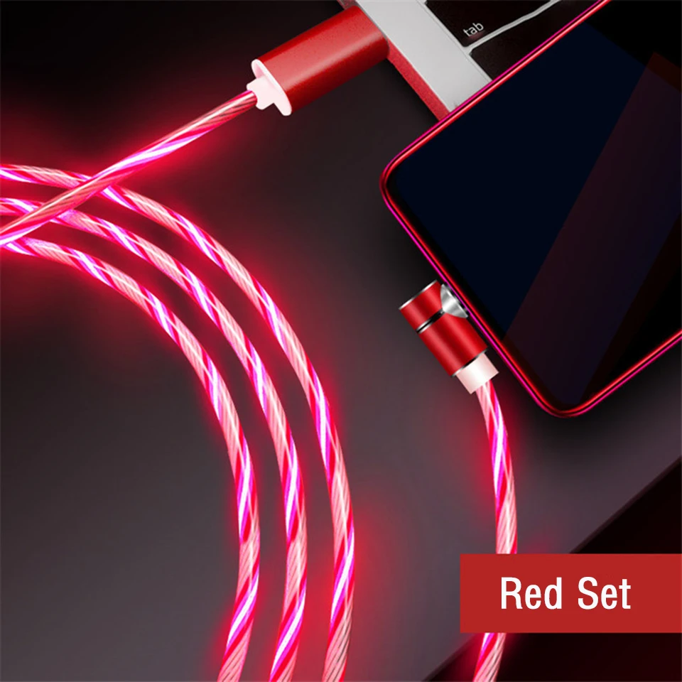 Прямоугольный Micro Usb type C зарядный кабель Usb кабель для Android Led светящийся зарядный провод для samsung Galaxy Note 8 S8 Oppo Reno