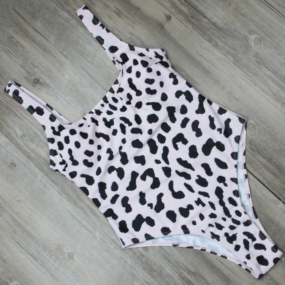 Женский слитный купальник с принтом летний пуш-ап и открытой спиной купальный