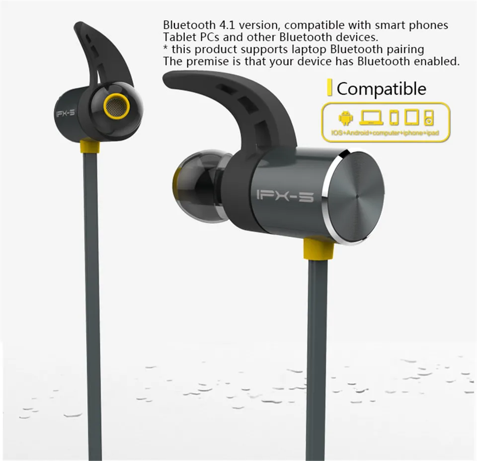 Plextone BX343 магнитные Bluetooth наушники-вкладыши гарнитура IPX5 водонепроницаемые спортивные Беспроводные наушники с микрофоном для телефона