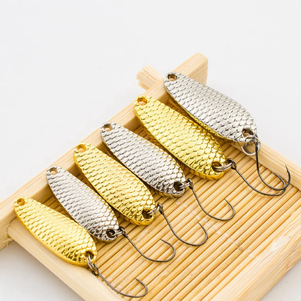 1 Pcs 2.5 g /3.5g /5g Spoon Fishing Lure Mini Freshwater Tackle Wobblers Metal Hard Bait Isca Artificial Pesca 2 Colors | Спорт и