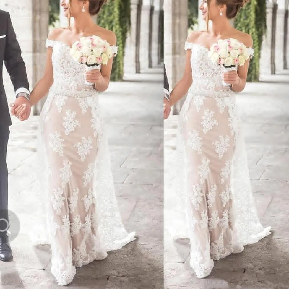 2021 Саудовская Арабский Дубай Русалка свадебное Приём платье с открытыми плечами