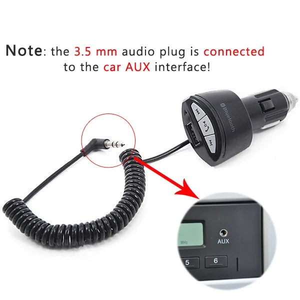 Высокое качество bluetooth hands free автомобильный комплект Авто 3 5 мм aux аудио приемник