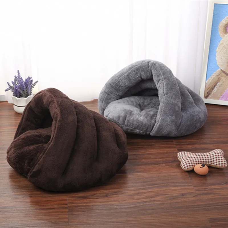 2 в 1 кошка кровать складной мягкий теплый зимний собачья Лежанка животных щенок