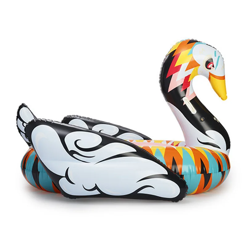 Гигантский надувной фламинго красочные Лебедь бассейн поплавок плавательный