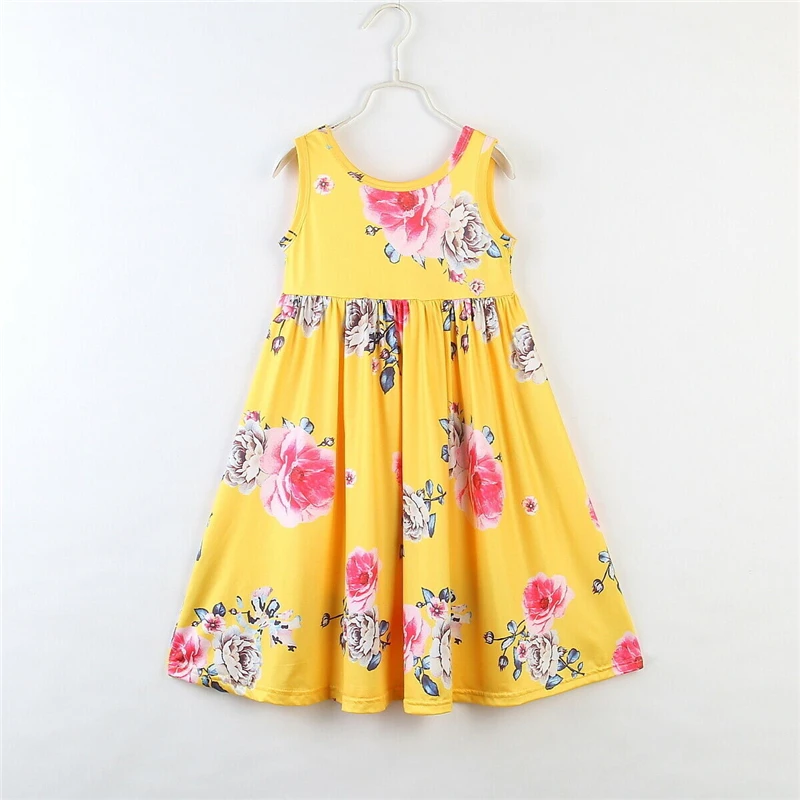 Summer Flower Dress 2-7Y Kids Girl Sleeveless Vest Princess Pageant Holiday Wedding Maxi New 2019 | Детская одежда и обувь