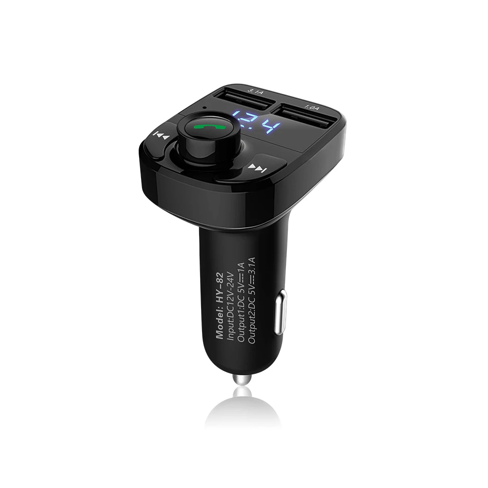 Vehemo 12 V-24 V Dual USB Автомобильное зарядное устройство Bluetooth автомобильный набор, свободные руки, MP3 FM стерео Универсальный Автомобильный громкой связи