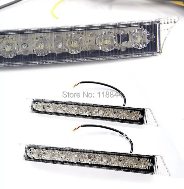 Светодиодными фарами дневного света Противотуманные светильник комплект Евро DRL