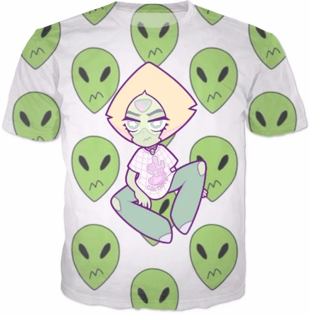 Футболка с инопланетным рисунком Peridot Стивен Вселенная Fandom женская и Мужская
