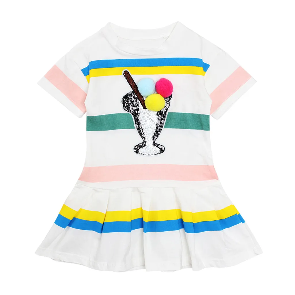 Perimedes/летнее платье для девочек Vestido Infantil детское в полоску маленьких шикарное с
