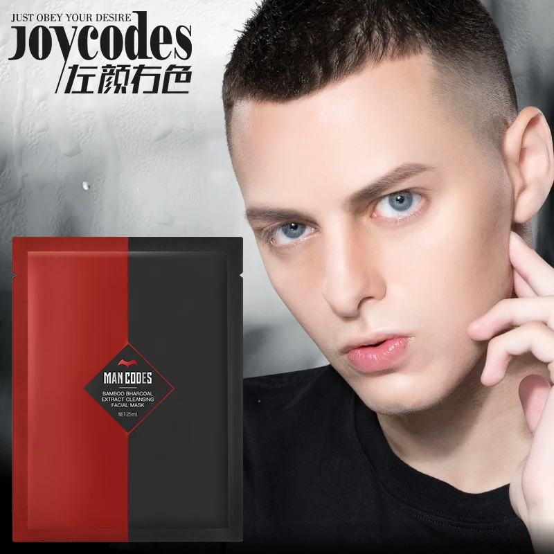 1 шт. Мужская черная маска для лица бамбуковый уголь увлажняющая контроль
