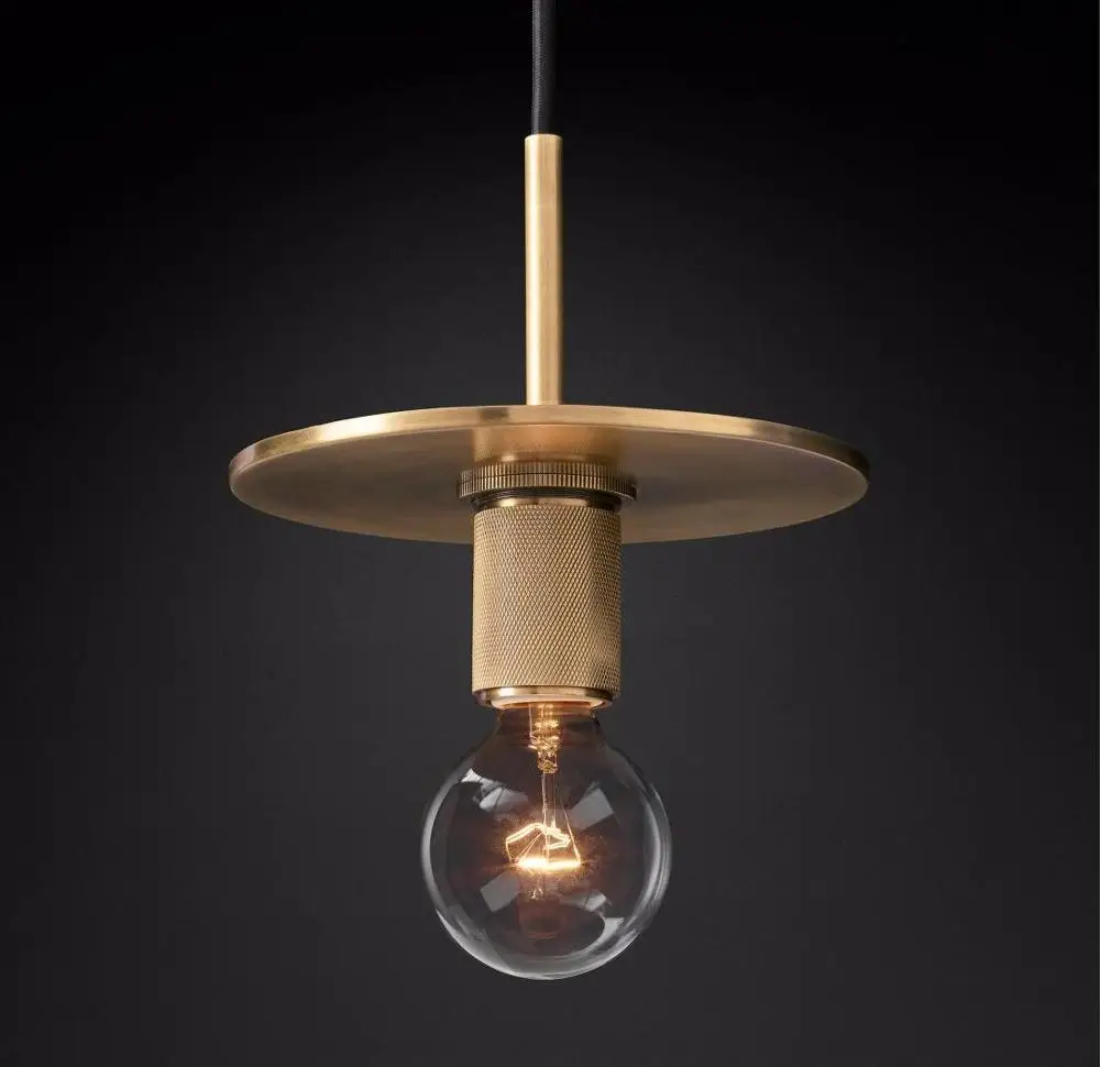 C 1 light gold Американская RH лампа Эдисона E27 G80 светодиодный Люстра светодиодный подвесной светильник освещение золотой/черный/серебристый металлический стеклянный светодиодный светильник - Цвет абажура: C 1 light gold