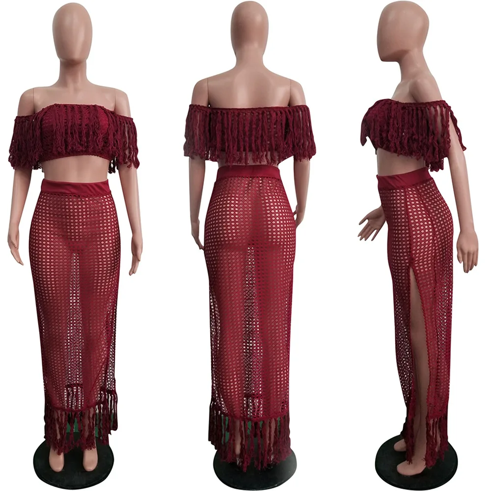 Пляжные купальные костюмы Coverup Outings Kaftan летнее платье 2 комплекта женские накидки с кисточками парео саронг размера плюс Tunica купальники
