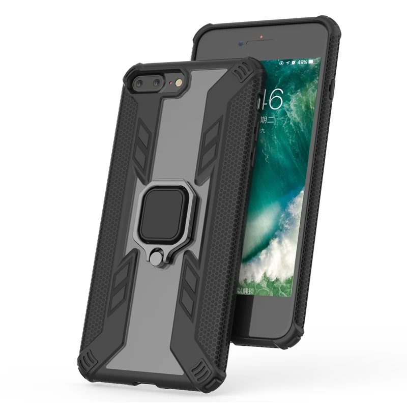 Стенд с металлическим кольцом Магнитный чехол для iPhone 11 Pro Max 6 7 8 Автомобильный