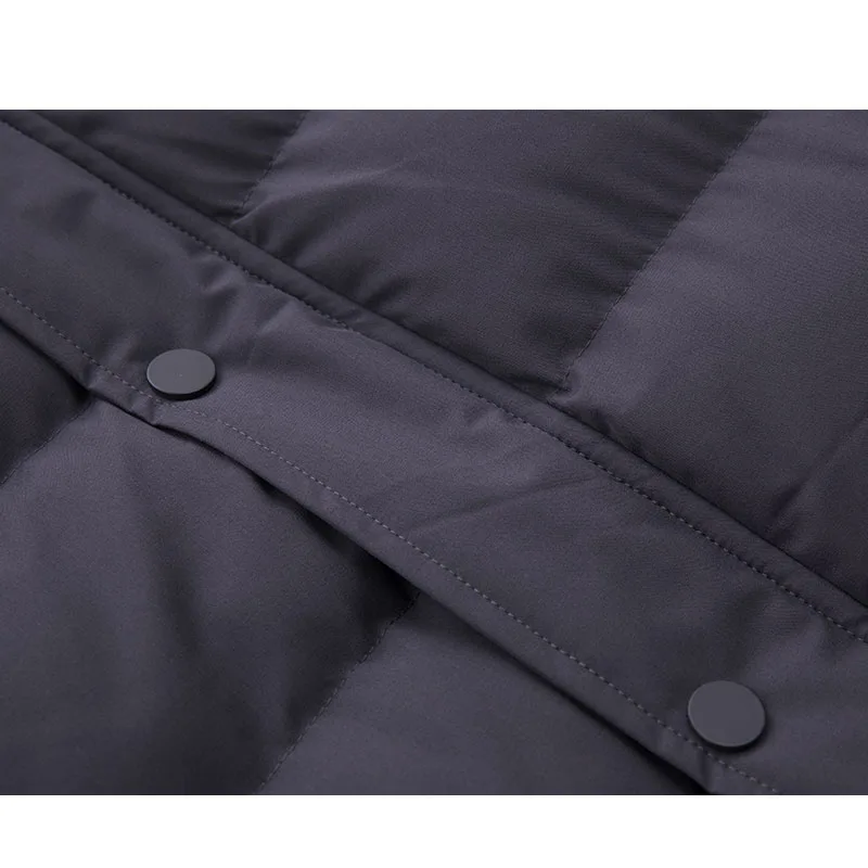 2018 г. Новая модная зимняя куртка Для мужчин Мех животных воротник Длинные куртки