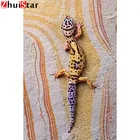 Полноразмерная Алмазная 5D картина сделай сам, красочная вышивка геккон, мозаика, стразы для украшения дома картин, WHH