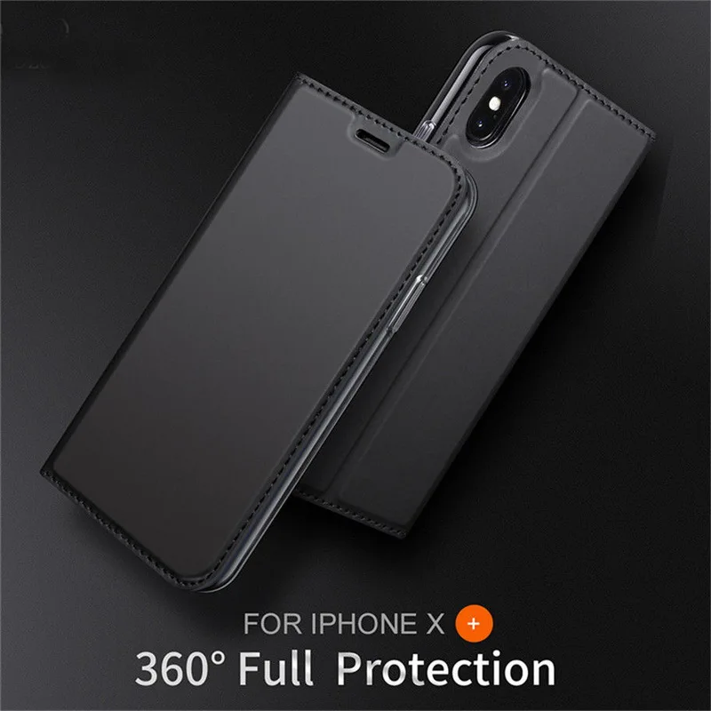 Ультра тонкий магнитный мягкий чехол-книжка из гладкой кожи для iPhone X XS MAX XR 6s 7 8 Plus 11 Pro держатель для карт чехол-подставка