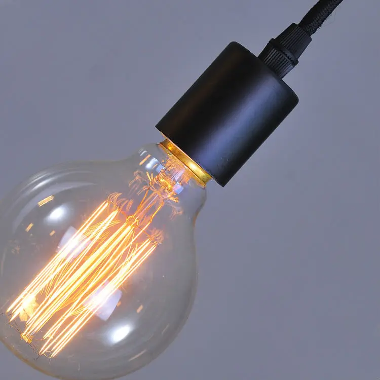 Потолочная люстра черная белая железная современная винтажная в стиле