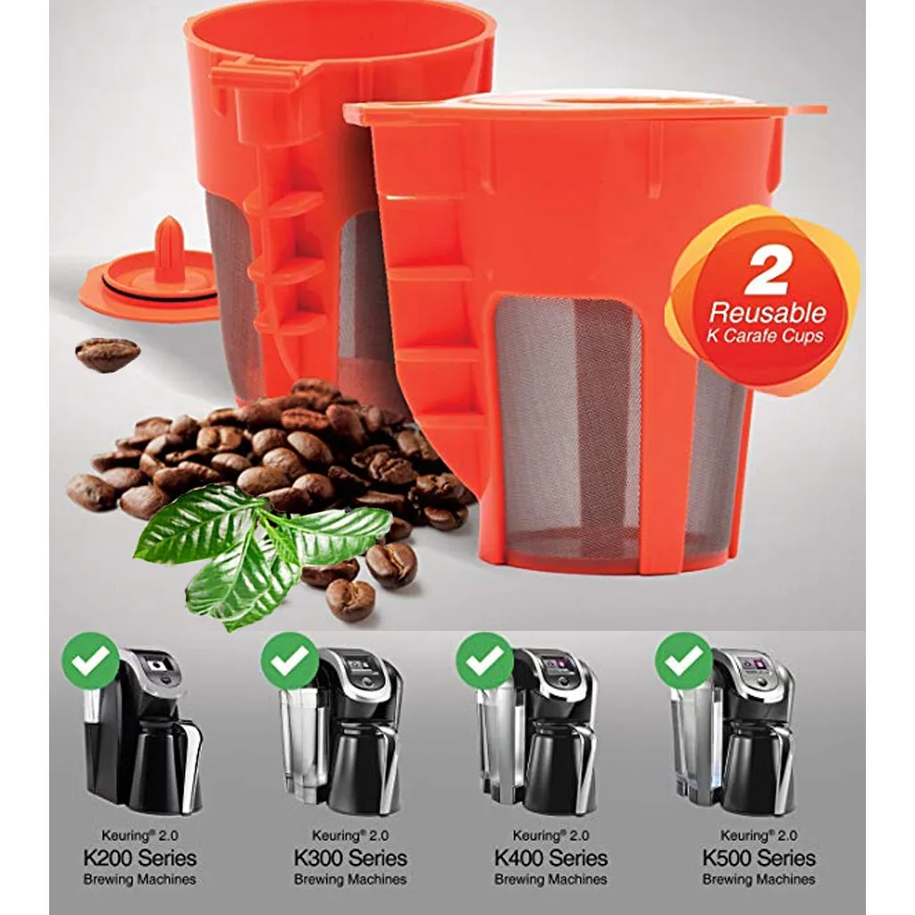 2 шт. фильтры для кофе многоразовые капсулы кофейные капсульные чашки