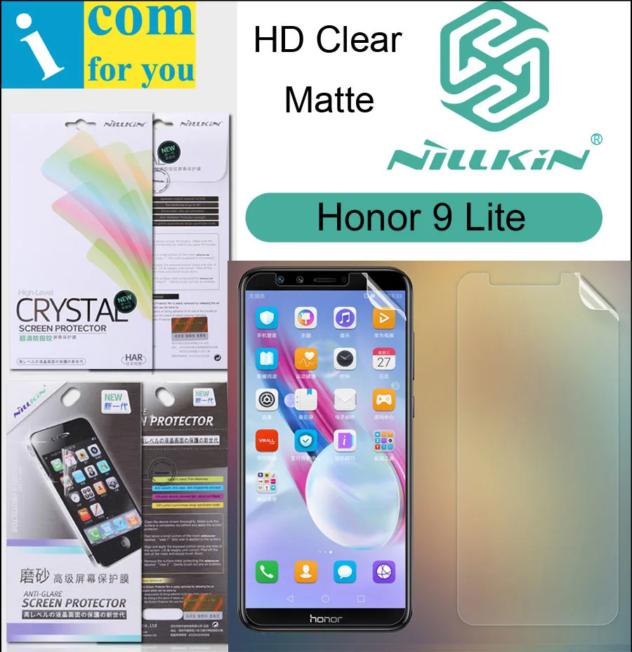 Nillkin Передняя + Задняя матовая HD прозрачная защитная пленка для Huawei Honor 9 Lite мягкая