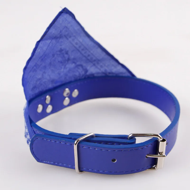 Printed Pet Dog Collars PU Leather Small Size Cat Use Mouth Scarf For Eating Cute Adjustable Colorful Style Pets Supplier | Дом и сад