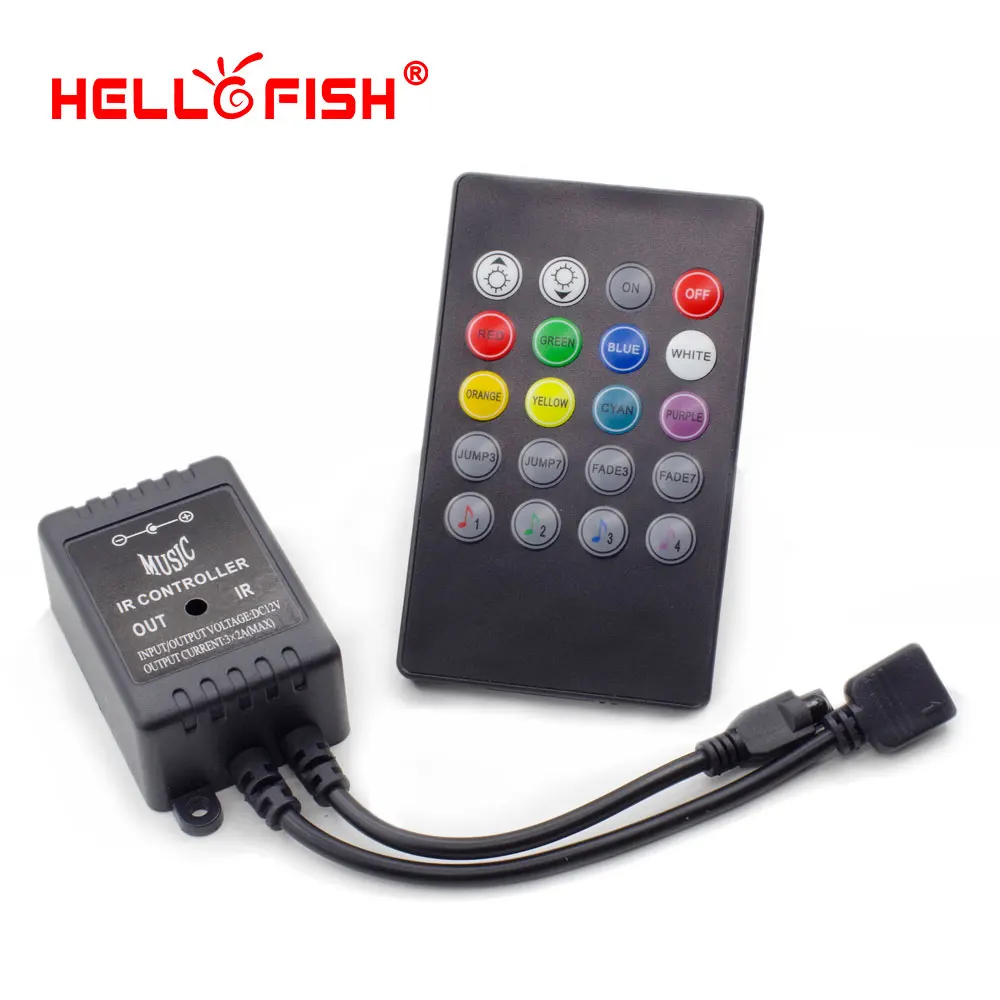 RGB/RGBW светодиодный светодиодные ленты музыка контроллер Инфракрасный пульт